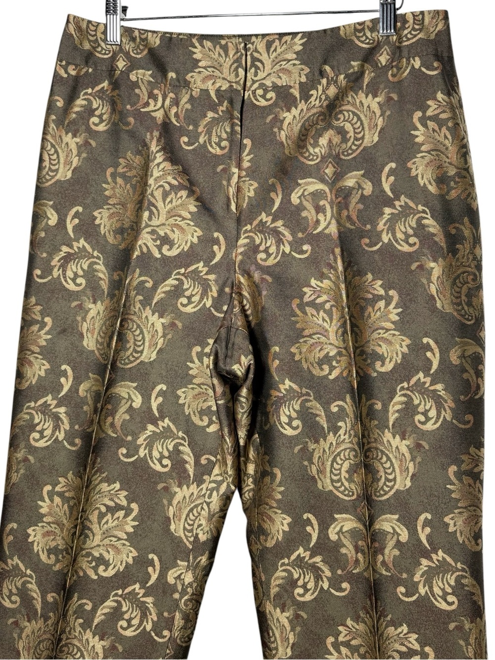 Vintage Talbots Silk Wool Pants Brown Gold Damask
Jacquard Brocade Trousers 12 - Picture 5 of 9